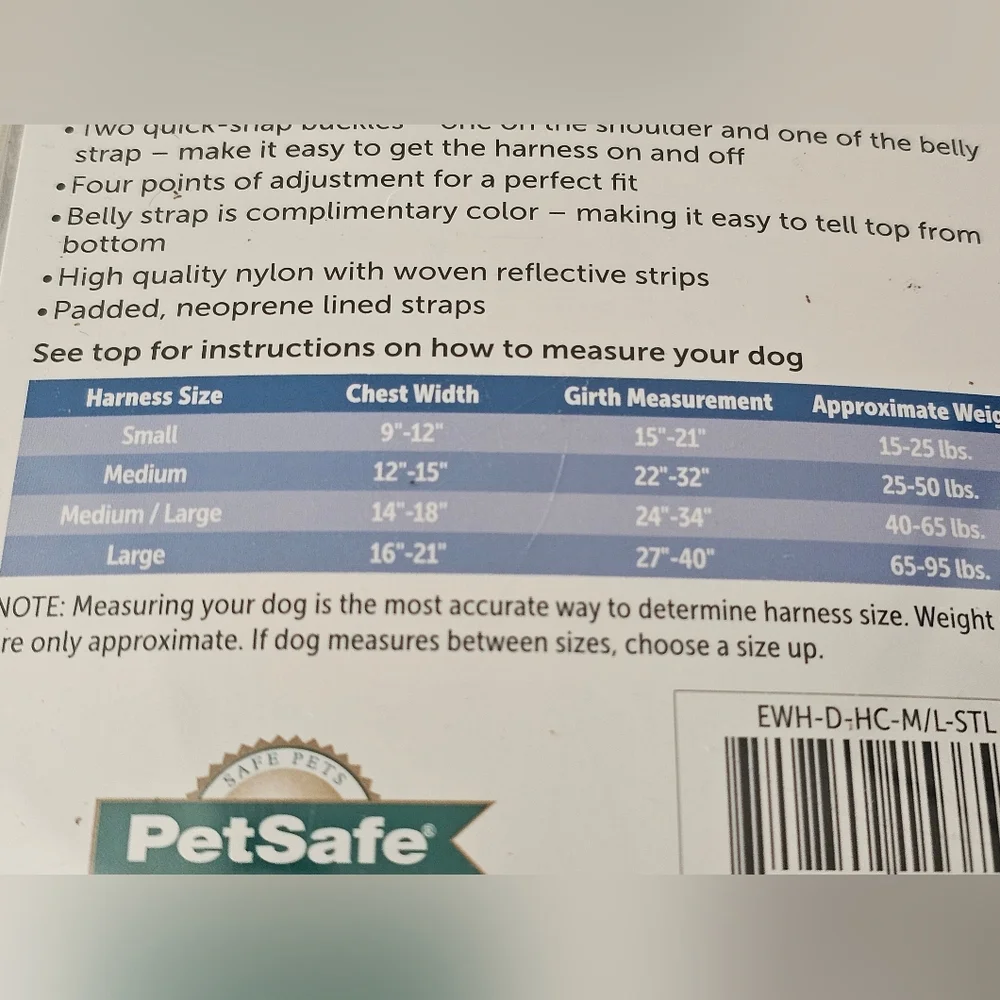 PETSAFE Easy Walk No Pull Harness Gray & Black - Medium/Large Dog